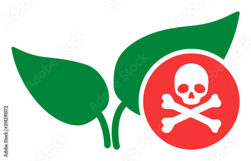 Herbicide vector icon. Flat Herbicide symbol is isolated on a white background. photo