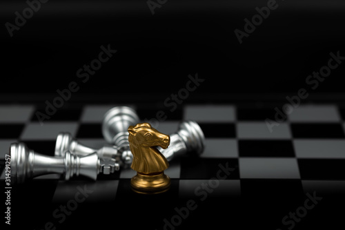 фотографія A chess knight last stand as a true winner