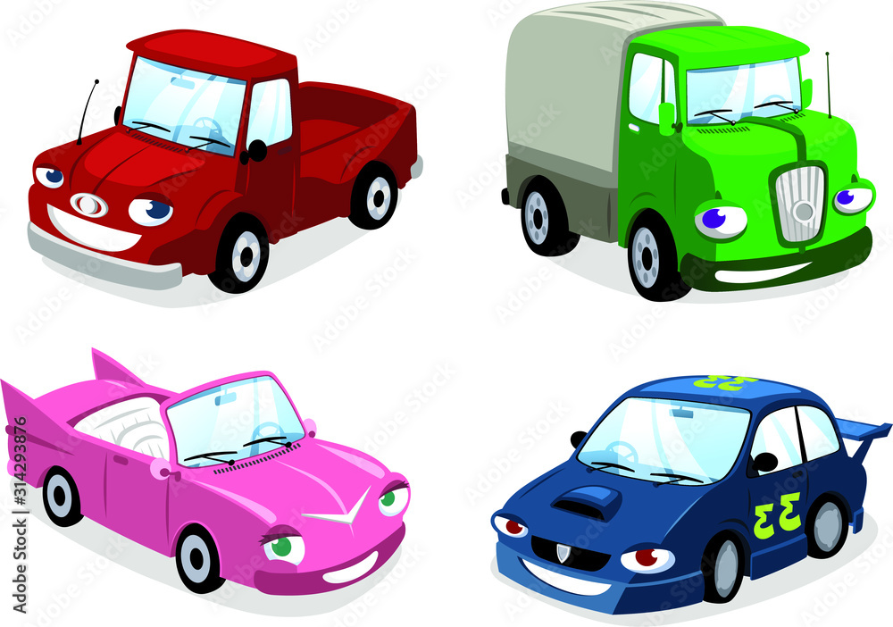 cartoon cars