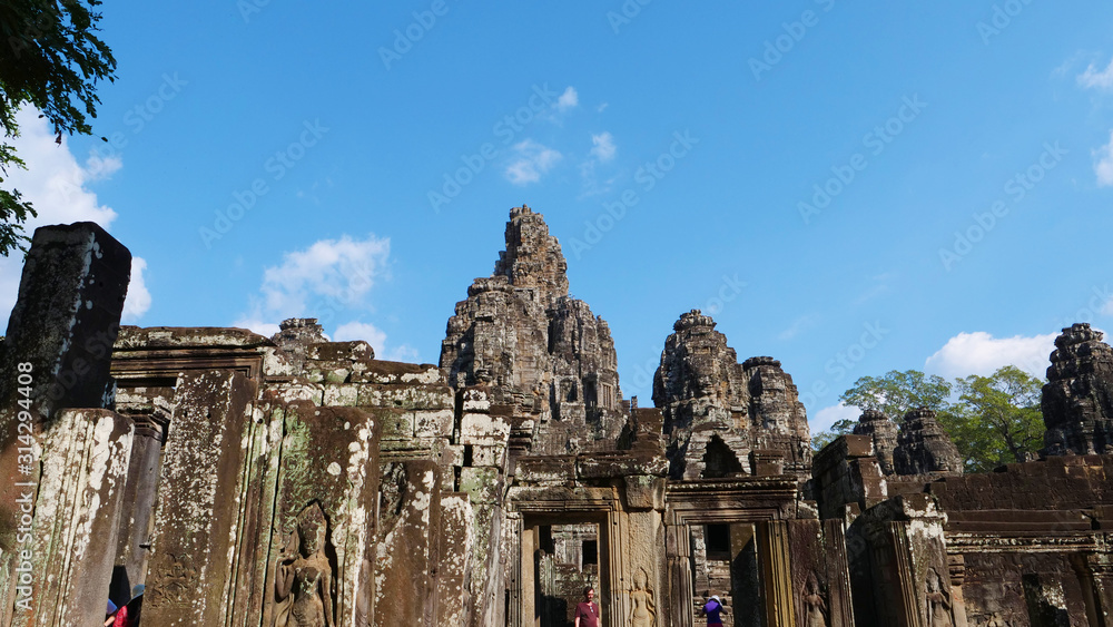 Bayon Temple in Angkor wat complex, Siem Reap Cambodia
