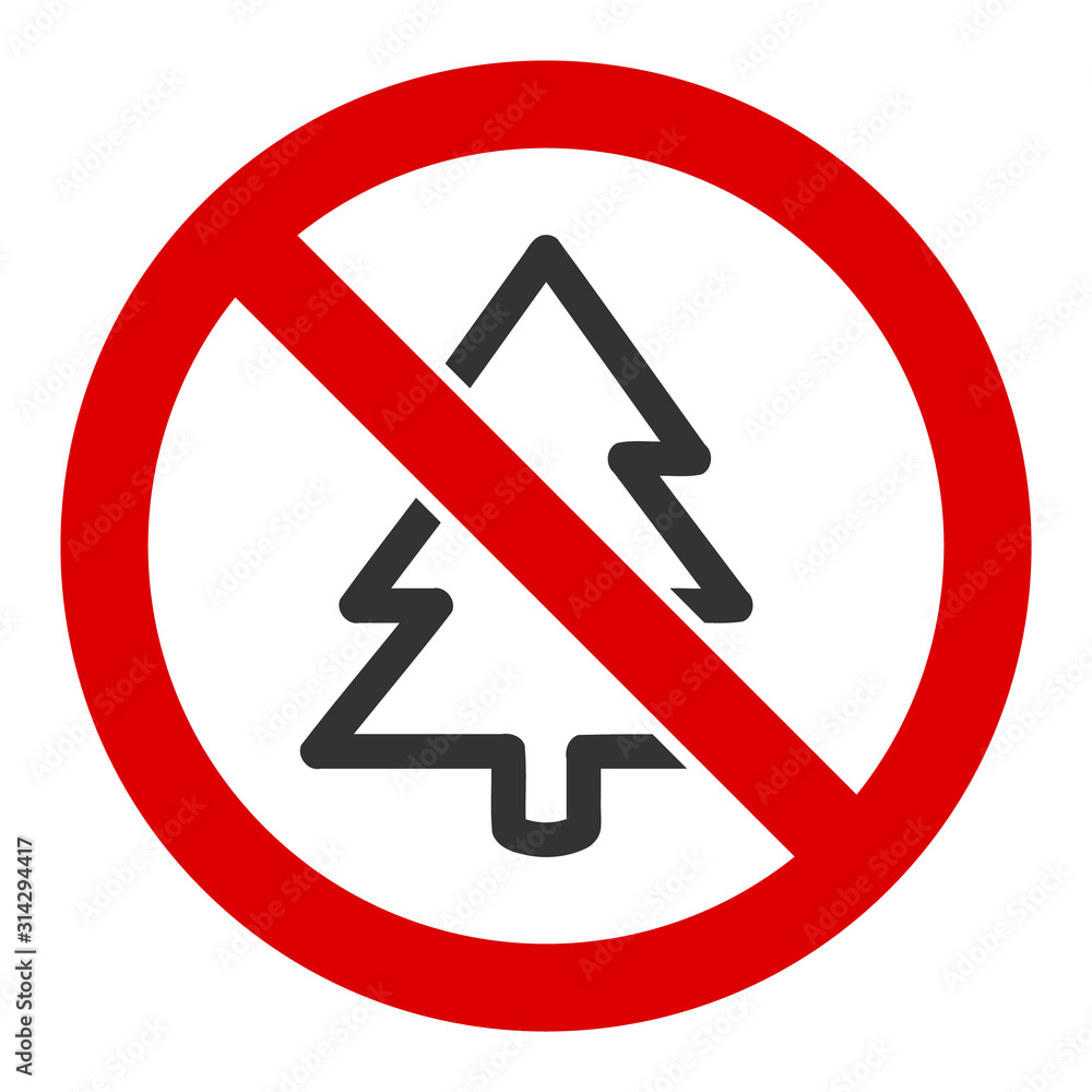 No fir-tree vector icon. Flat No fir-tree pictogram is isolated on a white background. No fir-tree vector icon. Flat No fir-tree pictogram is isolated on a white background.