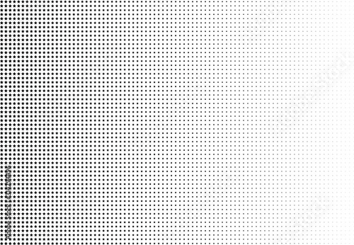 Abstract halftone dotted background. Monochrome pattern with stars. Vector modern futuristic texture for posters, sites, business cards, postcards, labels, cover, stickers. Design mock-up layout.