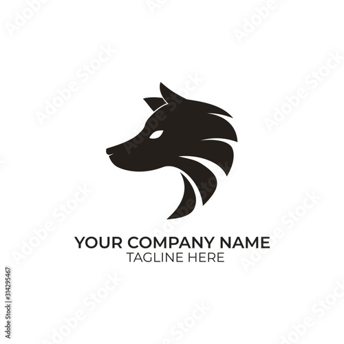 Abstract Logo About Wolf Head