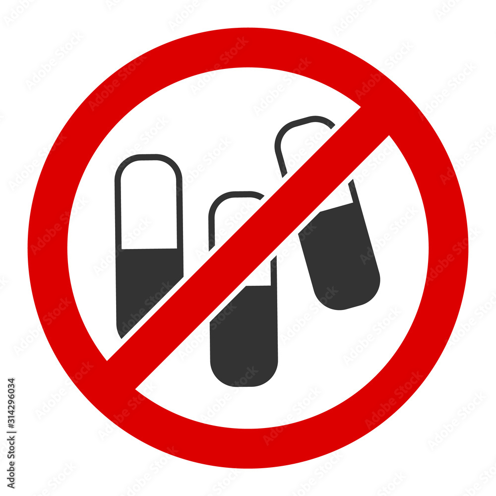 No medical granules vector icon. Flat No medical granules pictogram is isolated on a white background. No medical granules vector icon. Flat No medical granules pictogram is isolated on a white background.