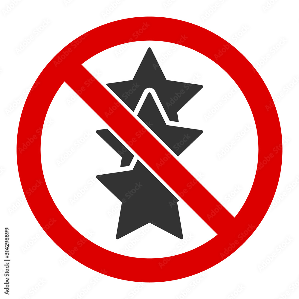 No rating stars vector icon. Flat No rating stars symbol is isolated on a white background. No rating stars vector icon. Flat No rating stars symbol is isolated on a white background.
