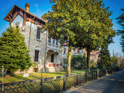 Crespi d'Adda (Bergamo, Lombardy, Italy), historic industrial village, Unesco World Heritage Site, outstanding example of 19th and early 20th-century 'company towns'