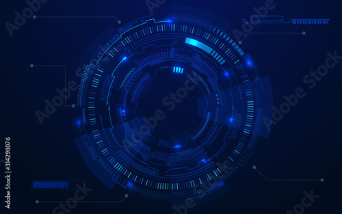 Abstract circuit technology concept background. Vector illustration