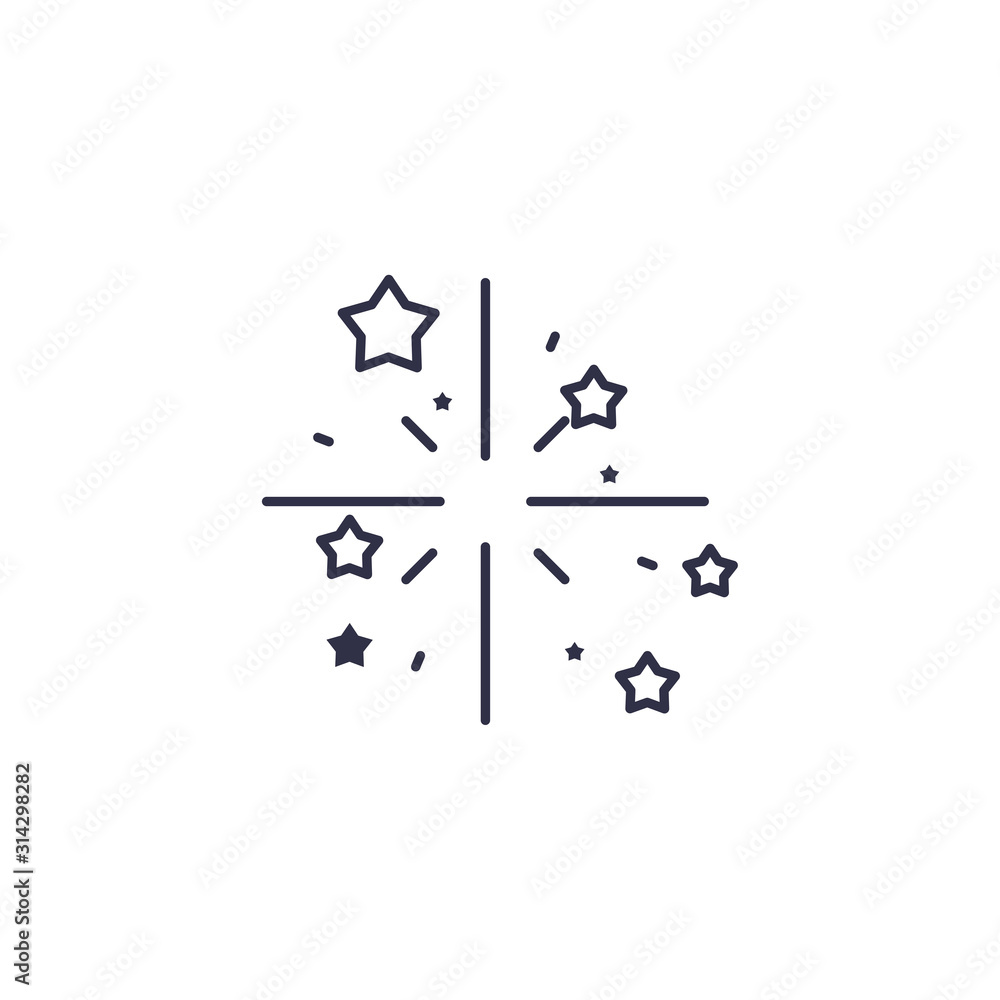 Fototapeta premium Isolated stars firework vector design