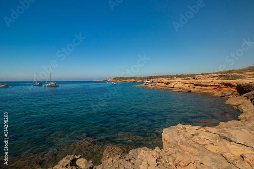 view of mediterranean sea-cala comte-ibiza