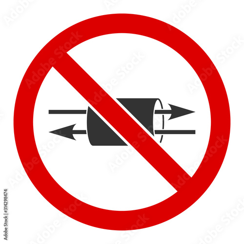 No VPN vector icon. Flat No VPN symbol is isolated on a white background.