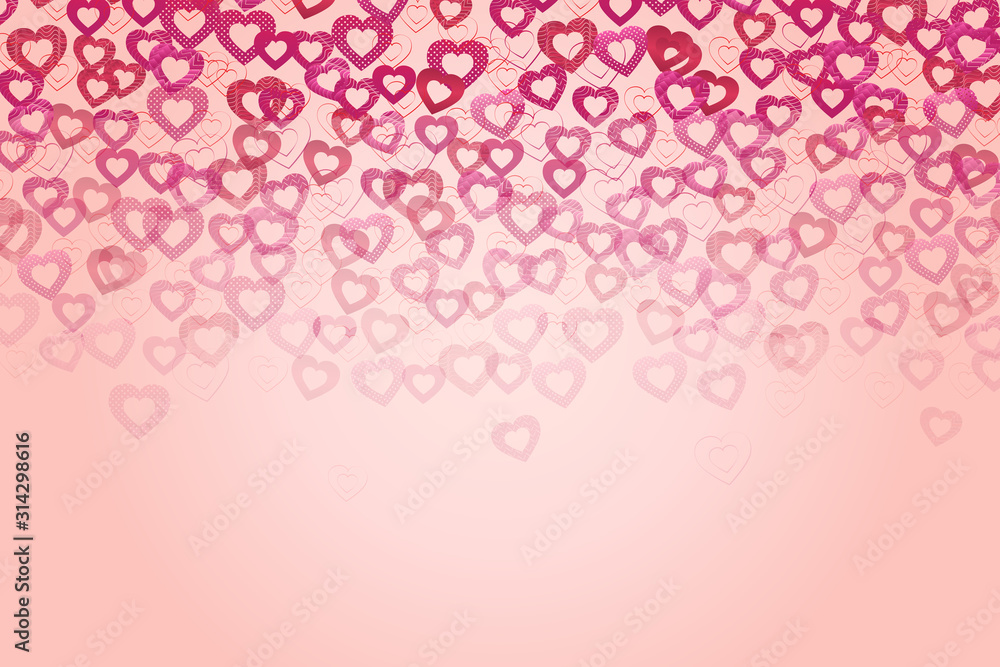EPS 10 vector. Hearts with copy space. Valentines day concept.