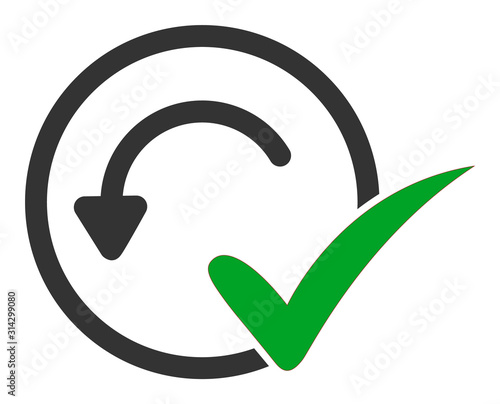 Pre-approved vector icon. Flat Pre-approved symbol is isolated on a white background.
