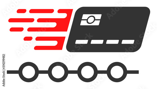 Rush grace credit periods vector icon. Flat Rush grace credit periods pictogram is isolated on a white background.