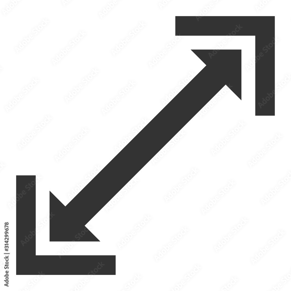 Scalability vector icon. Flat Scalability symbol is isolated on a white background. Scalability vector icon. Flat Scalability symbol is isolated on a white background.