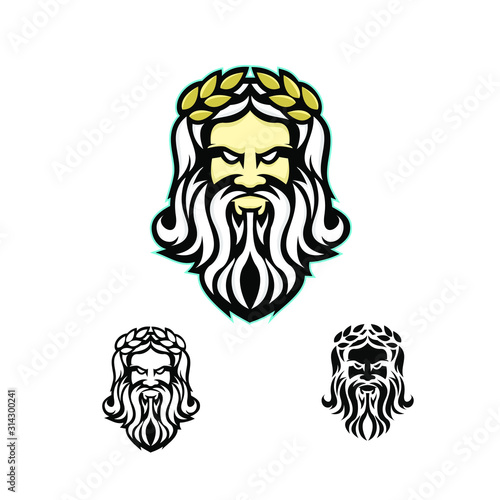 Zeus god sport logo design