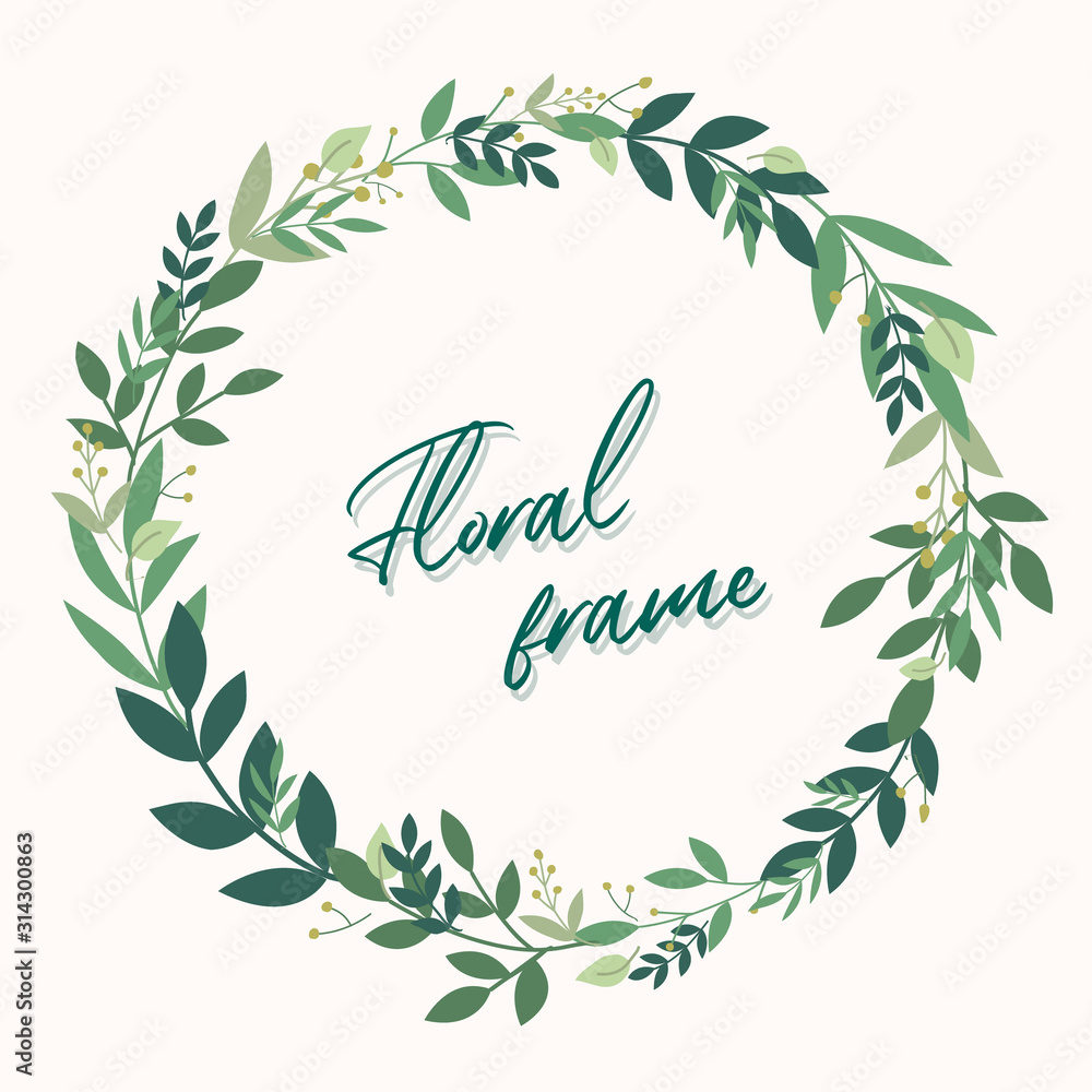 Botanical vector frame. Botanical vector frame.