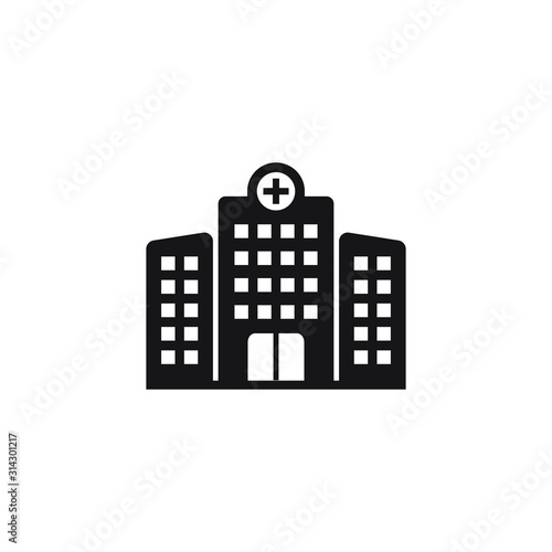 Hospital icon  Hospital building vector icon isolated