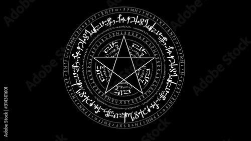 黒背景の魔法陣