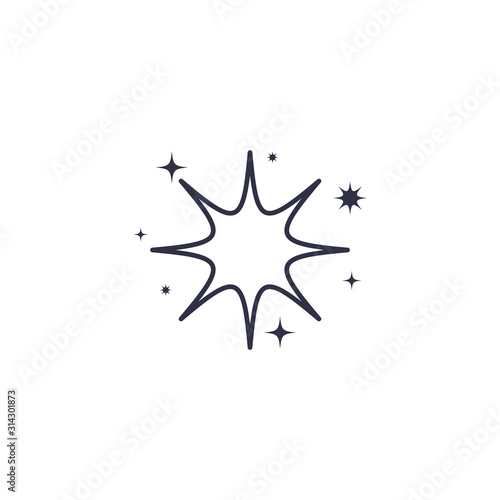 Isolated star shape vector design