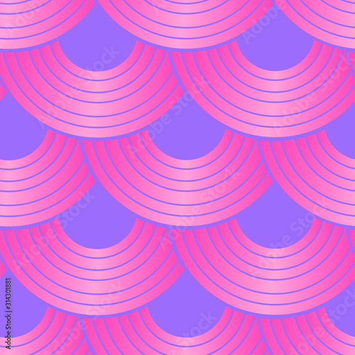 Abstract cute kawaii seamless pattern. Magic gradient background. Print design for textile, posters, cards, wrapping paper, etc. Vector wallpaper. 