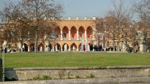 Fountain on the Memmia Island in Prato della Valle, Padua photo