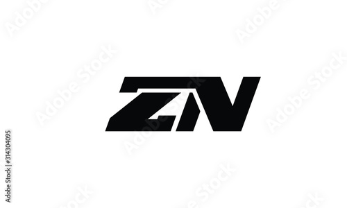 ZN abstract vector logo monogram template