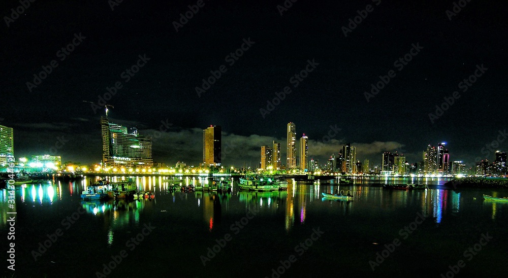 city at night ,reflejo