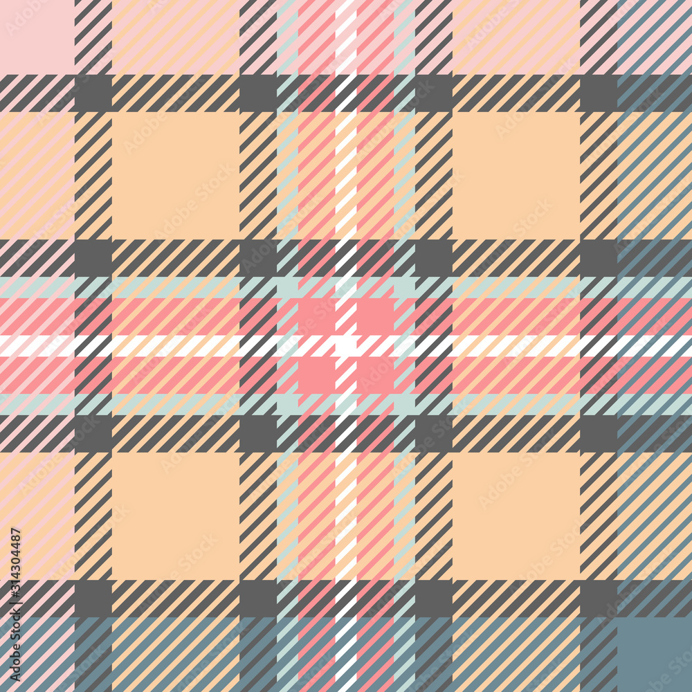 Plaid or tartan vector is background or texture in many color Plaid or tartan vector is background or texture in many color