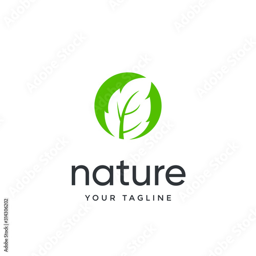 outstanding nature logo design vector template