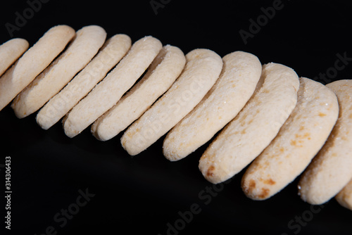 Hazelnut biscuits on the da...