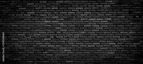 Black brick floor and wall backgrounds, brick room, interior texture, wall background.