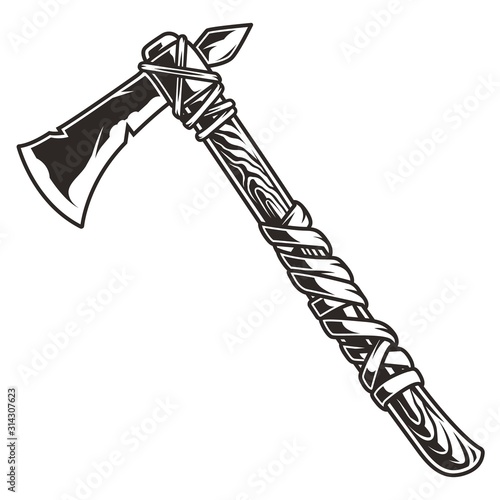 Native american indian tomahawk concept