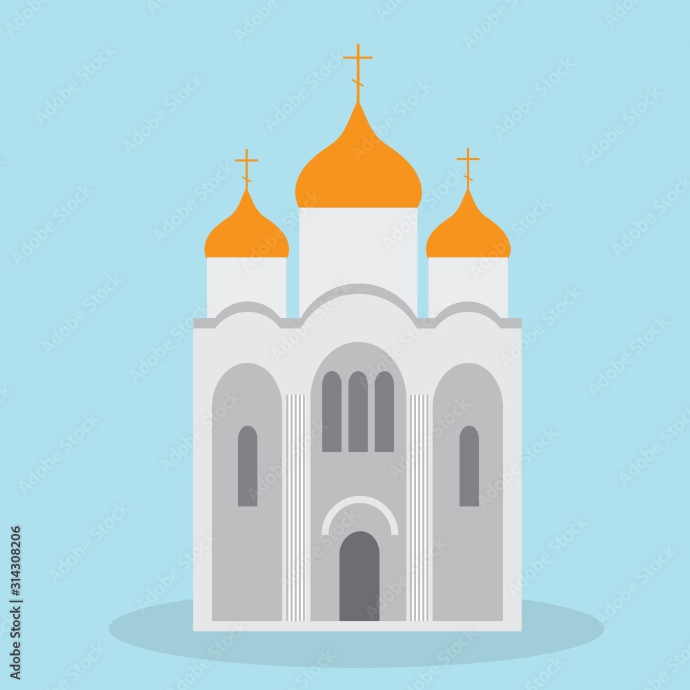 Russian Orthodox Church. Vector illustration