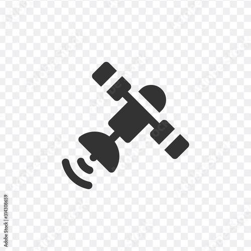 Satelite icon flat. Illustration isolated vector sign symbol. Stock vector illustration isolated on white background.
