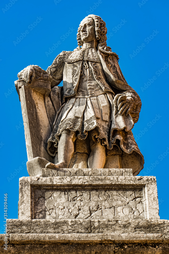 Statue of Scipione Francesco Maffei  in Verona, Italy