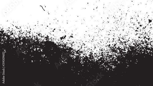 Black and white vintage grunge futuristic background. Suitable to create unique overlay textures with the effect of scratching, breaking, antiquity and old materials.