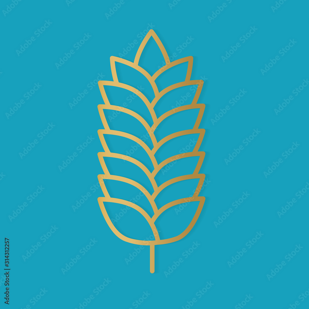 golden wheat ears icon- vector illustration golden wheat ears icon- vector illustration