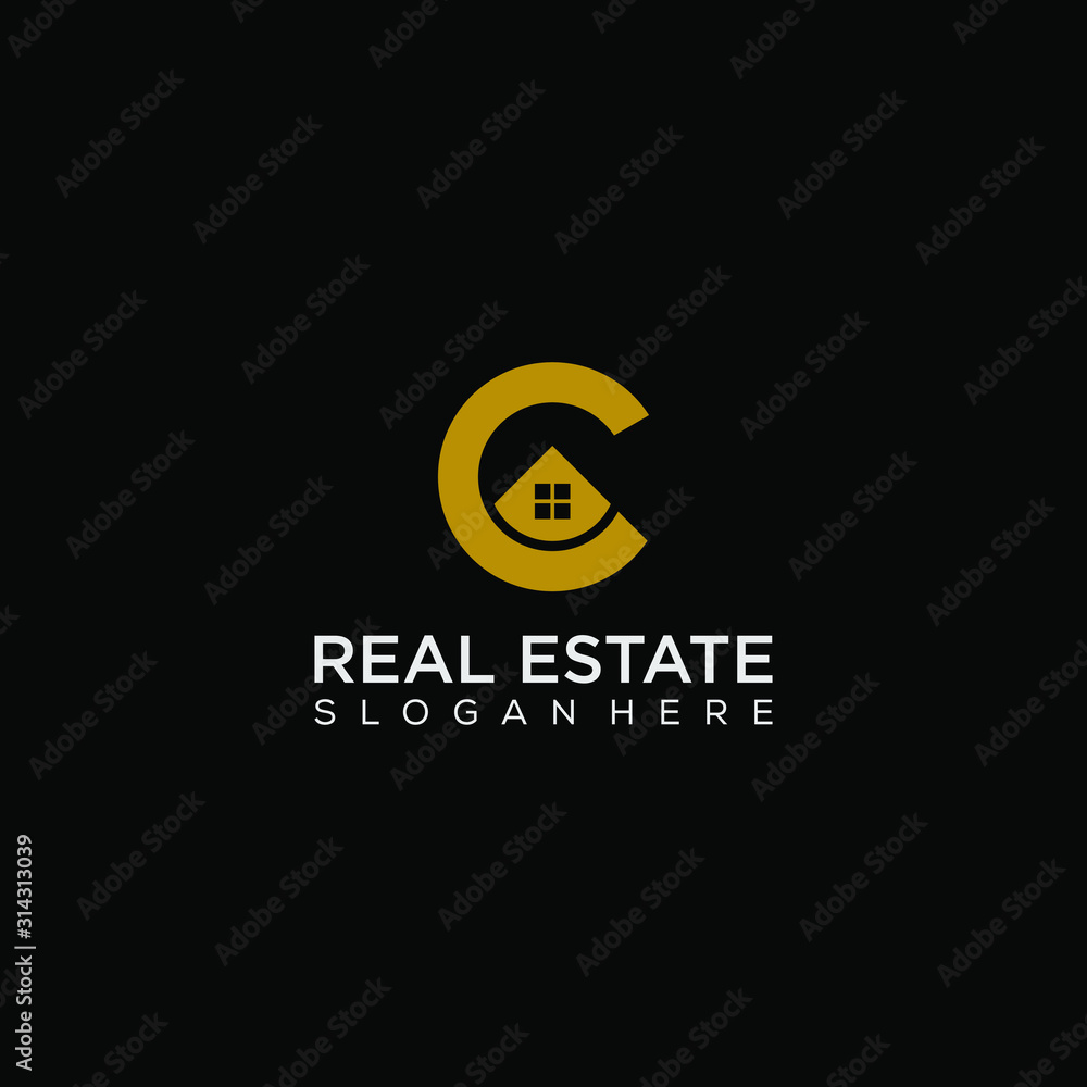 Obraz premium Real estate letter G logo graphic concept