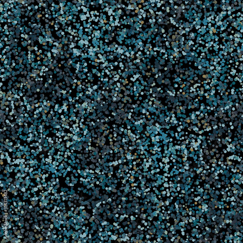 Moody dark noisy faded pointillism tiny dense micro dot design. Chaotic random halftone print. Seamless repeat vector pattern eps 10 swatch.