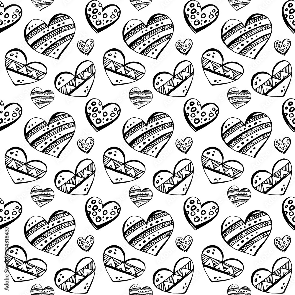 pattern with hearts for Valentine's day