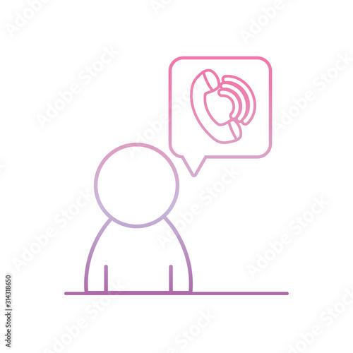 person service telephone call , phone , gradient