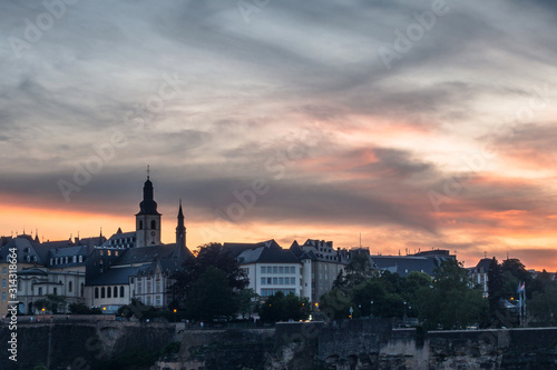 sunset over Luxembourg