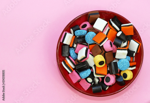 Colorful licorice candy.