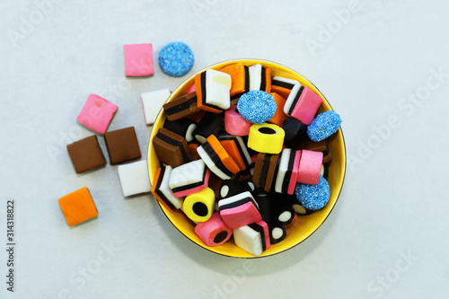 Colorful licorice candy.