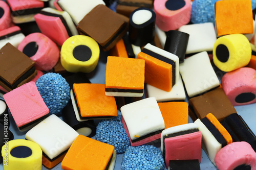 Colorful licorice candy.