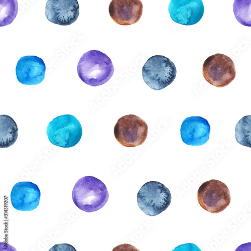 Watercolor abstract seamless pattern