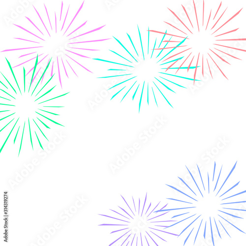 Holiday set, fireworks, spray, fireworks