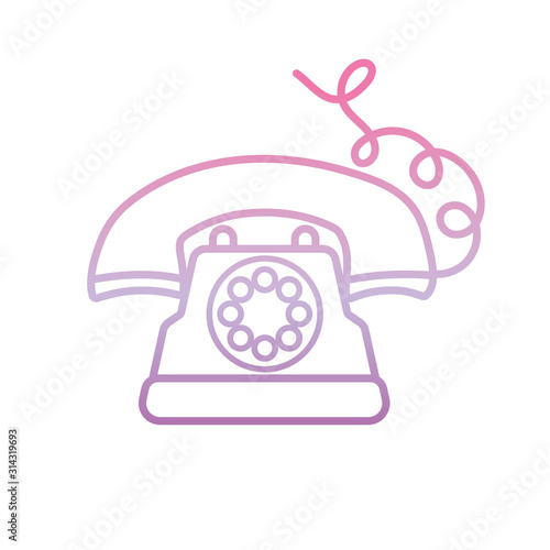 dial operated telephone , phone gradient icon
