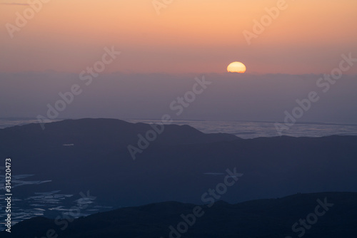 sunrise on the mediterranean sea