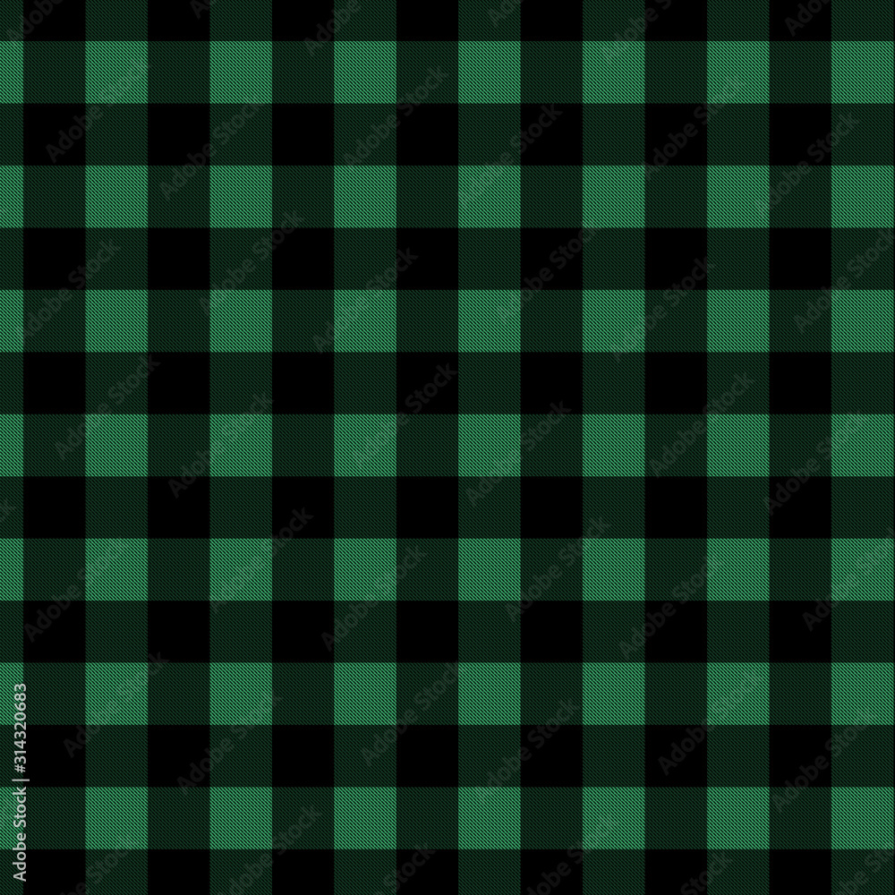 Twill plaid green and black background Twill plaid green and black background